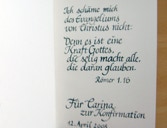Signierung Bibel