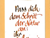 Kalligrafie-Karte Natur